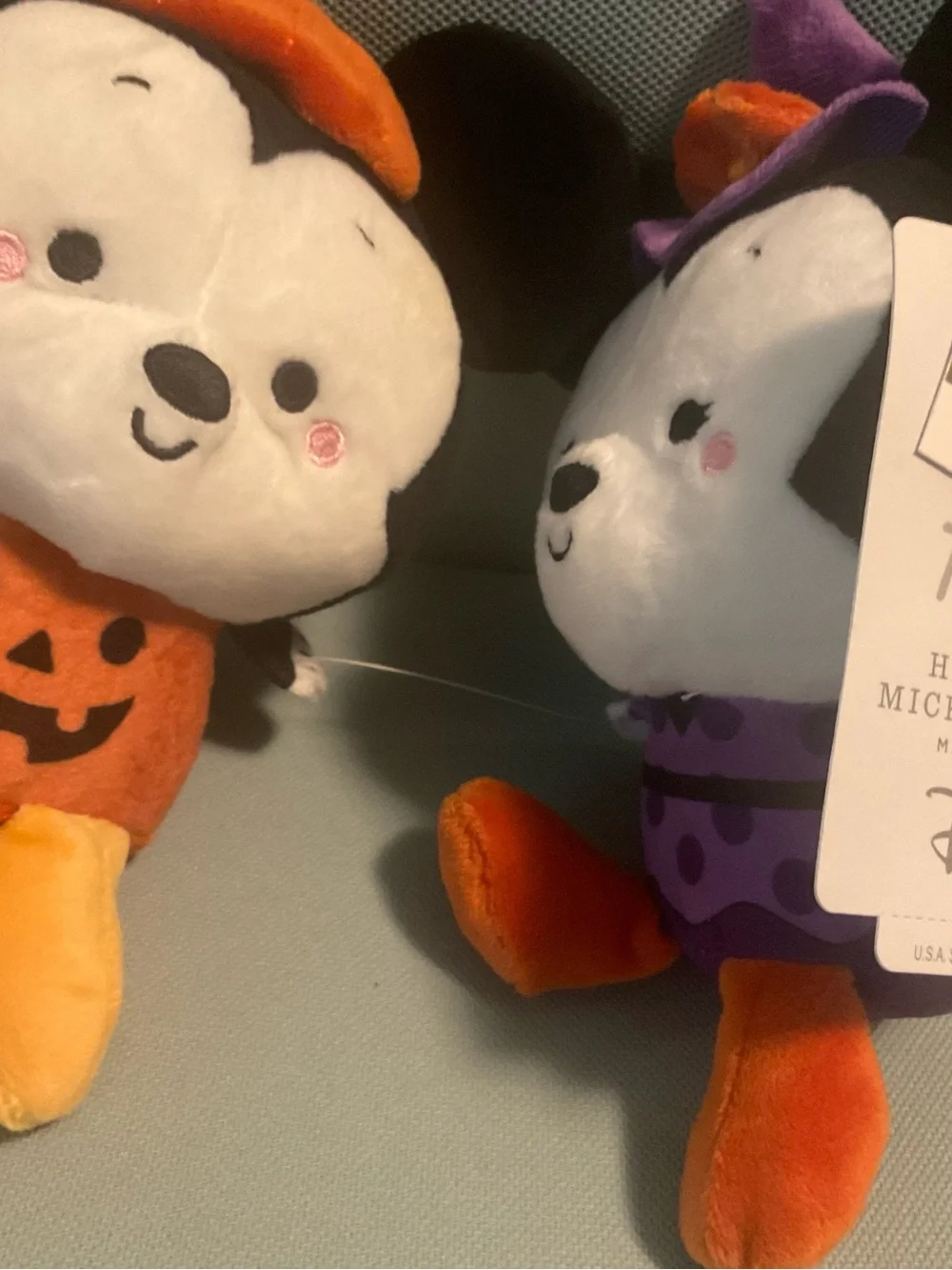 Hallmark Better Together Halloween Mickey Mouse Minnie Plush Pair New